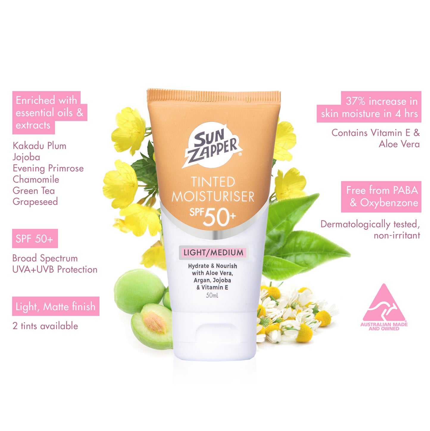 Medium/Dark - Tinted Moisturiser SPF 50+