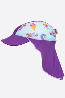 Toddler Flap Hat - Purple Ice Cream