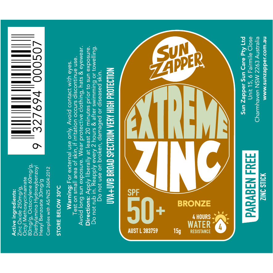 Bronze - Sun Zapper Extreme Zinc Stick