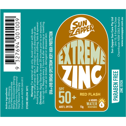 Red Flash - Sun Zapper Extreme Zinc Stick