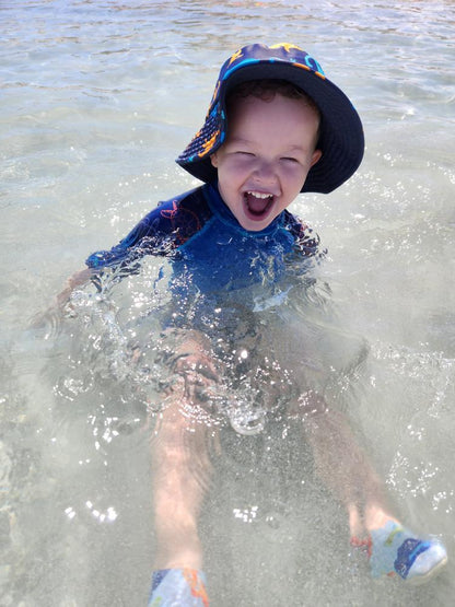 Toddler Swim Shoes -  Blue Bubble Fish